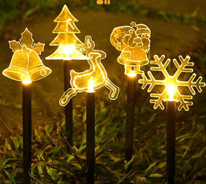 Hendrano™ Acrylic Christmas Solar Stake Lights with Warm White LED Glow