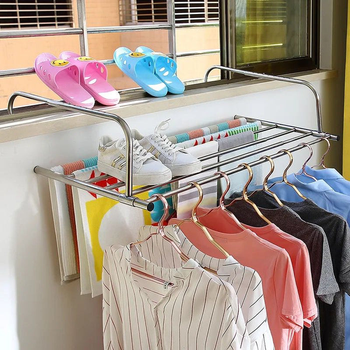 Hendrano™ Extendable Folding Stainless Steel Balcony Drying Rack