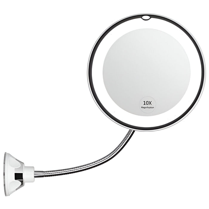Hendrano™ 10x Magnifying LED Mirror with Suction Cup and 360° Swivel