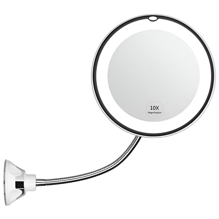 Hendrano™ 10x Magnifying LED Mirror with Suction Cup and 360° Swivel