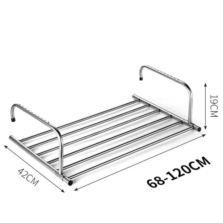 Extendable Folding Stainless Steel Balcony Drying Rack