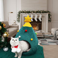 Hendrano™ Christmas Tree Cat Bed with Cozy Enclosed Plush Interior