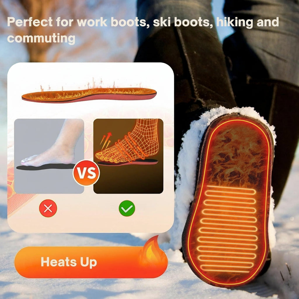Hendrano™ USB Rechargeable Heated Insoles for Boots and Sneakers