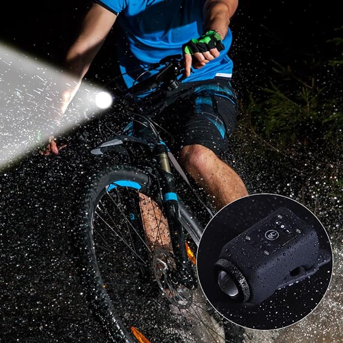 Hendrano™ 110dB Rechargeable Bike Horn and Headlight – 2-in-1, Waterproof