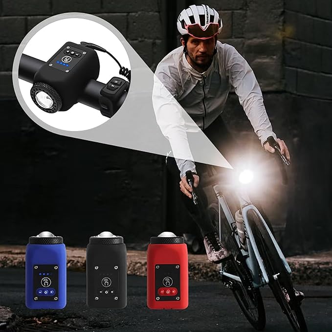 Hendrano™ 110dB Rechargeable Bike Horn and Headlight – 2-in-1, Waterproof
