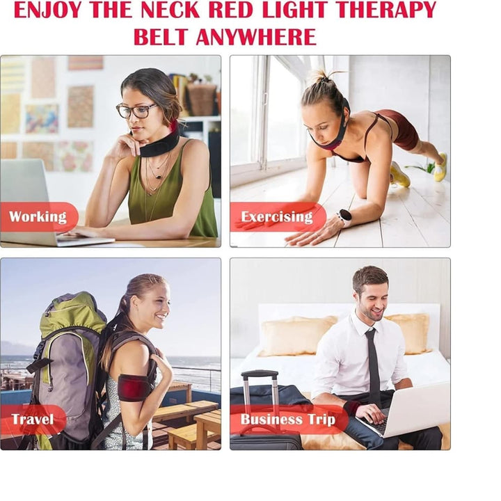 Hendrano™ Heated Neck Wrap with 24 Red &amp; Infrared LEDs and Timer