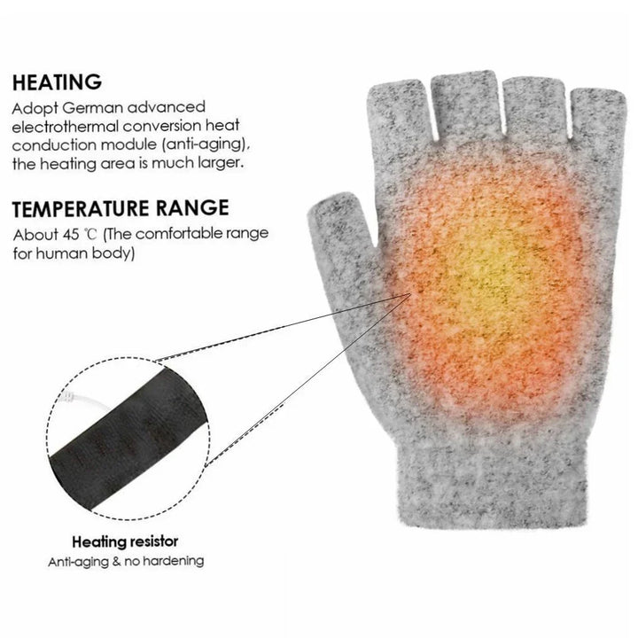 Hendrano™ USB Rechargeable Knit Heated Gloves with 3 Heat Settings