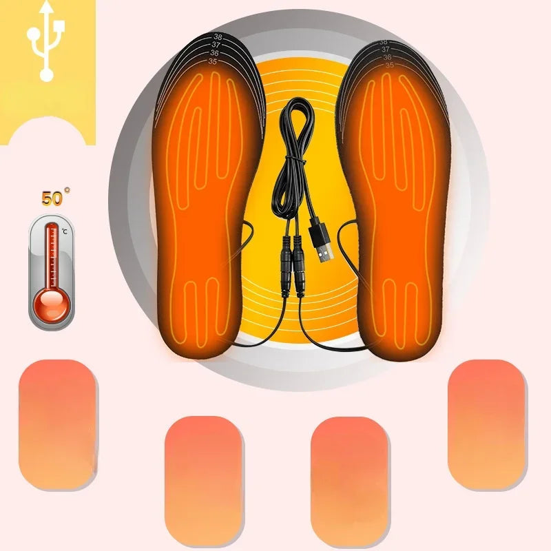 Hendrano™ Cut-to-Fit USB Heated Insoles with Carbon Fiber Heating