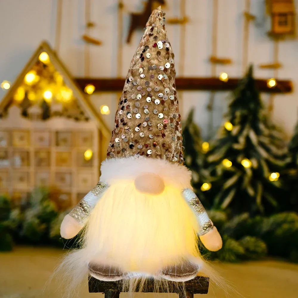 Nordlumis | Glowing Christmas Gnome | 30 × 10 × 10 cm | LED Window &amp; Table Decoration | Battery Operated | Gift Idea for Christmas &amp; New Year
