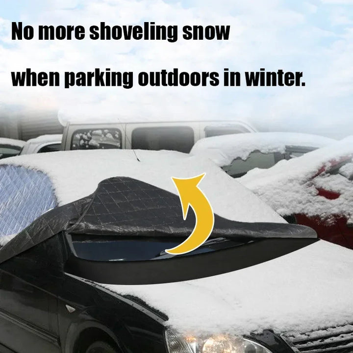 Extra-Large Windshield Cover with Mirror and Side Window Flaps