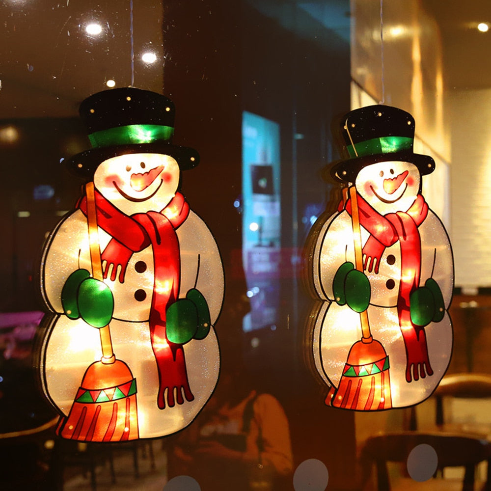Hendrano™ Battery Christmas Window Hanging Light with Flashing Mode