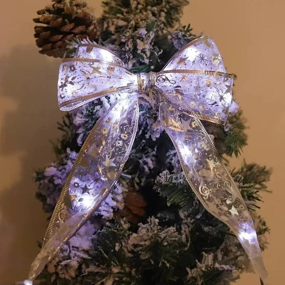 Hendrano™ Christmas Ribbon with Warm White LED String Lights