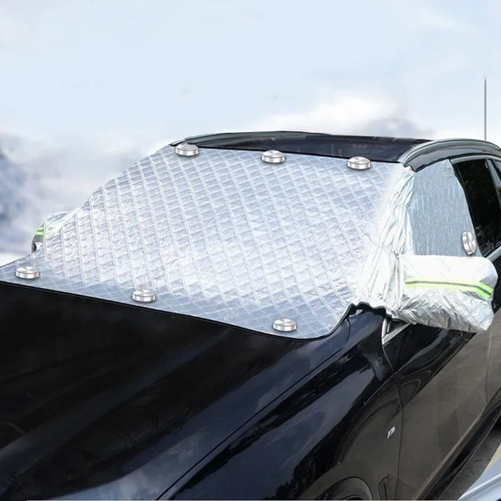 Extra-Large Windshield Cover with Mirror and Side Window Flaps