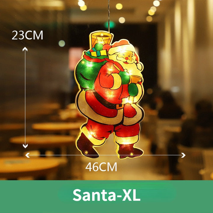 Hendrano™ Battery Christmas Window Hanging Light with Flashing Mode