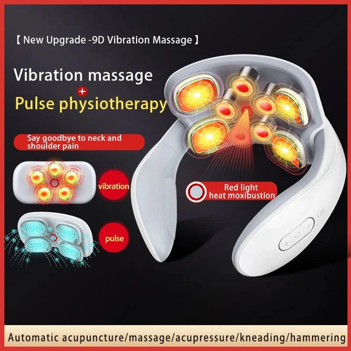 Hendrano™ Cordless Heated Neck Massager with 8 Techniques