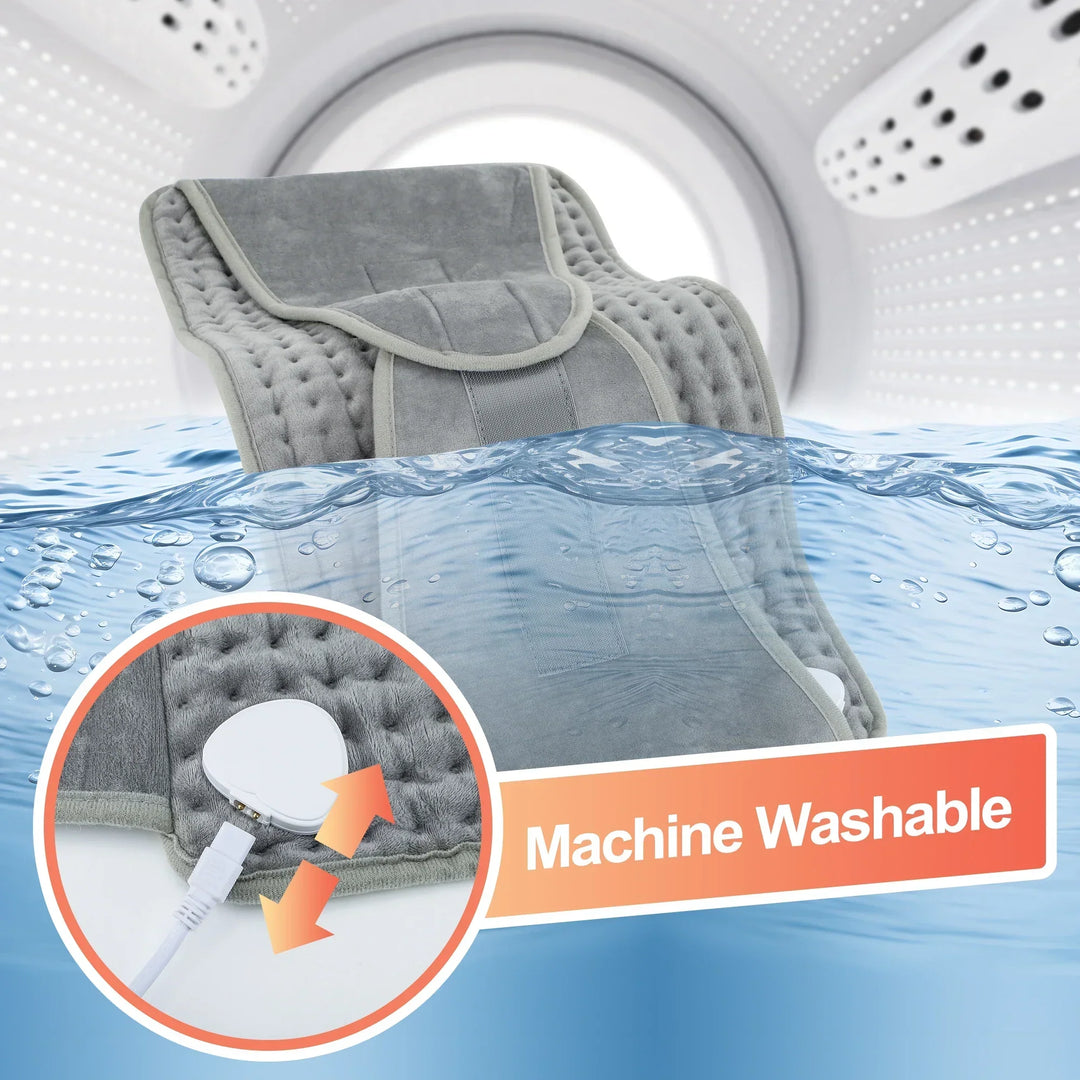 ThermaEase Electric Heating Pad | Multifunctional Heating Belt for Back &amp; Waist | 9 Temperature Levels &amp; 4 Timer Options