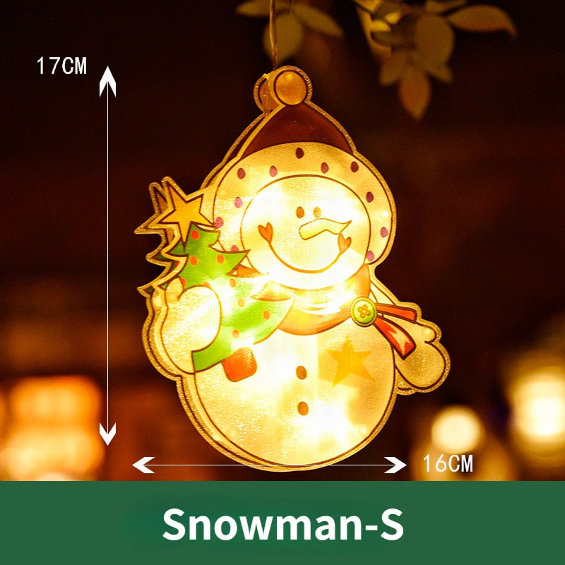 Hendrano™ Battery Christmas Window Hanging Light with Flashing Mode