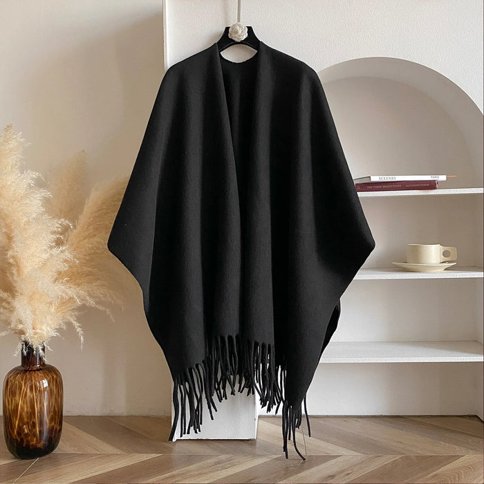 Hendrano™ Women's Tassel Shawl – Soft Draped Shoulder Wrap
