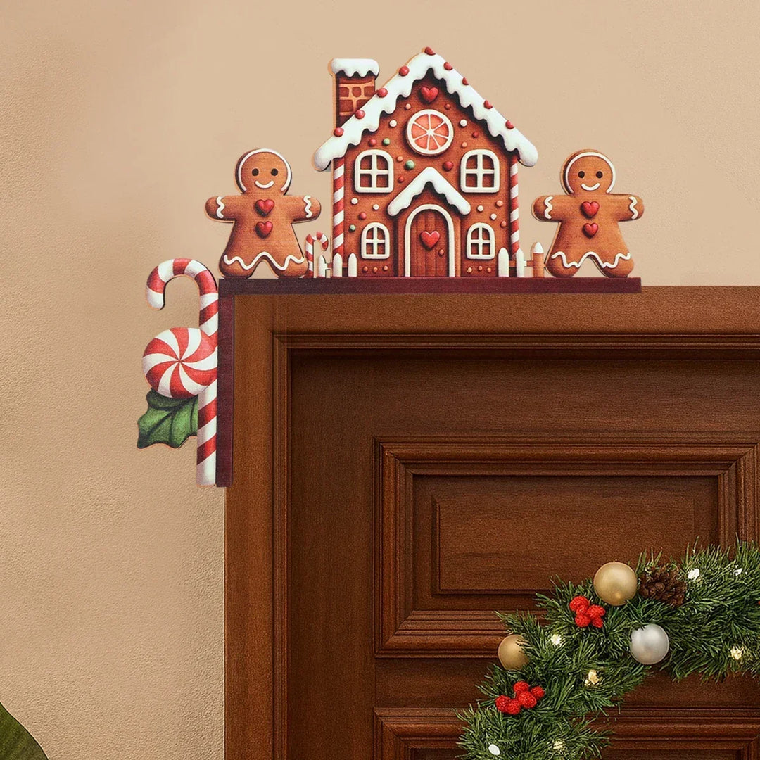 Christmas Wooden Decoration FrostiHome | Santa Claus &amp; Snowman | Wooden Door Sign &amp; Corner Decoration | Christmas &amp; New Year 2026