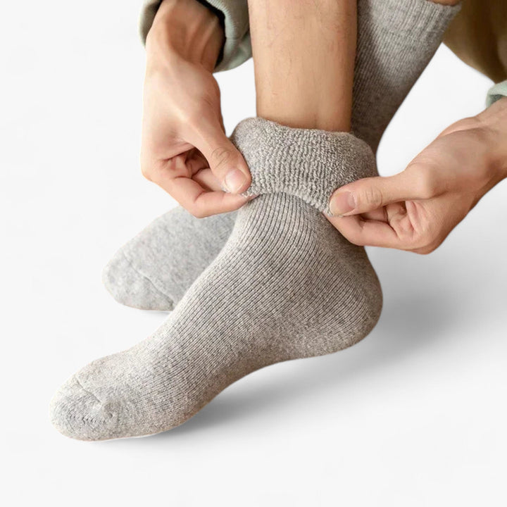 Wool and Cashmere Thermal Socks 3-Pack with Fleece Loop