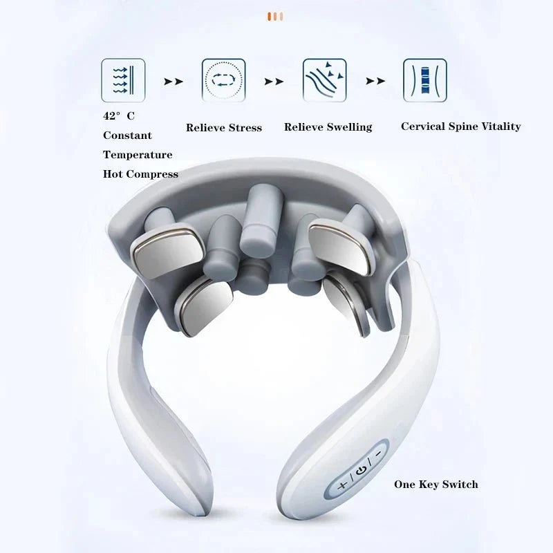 Hendrano™ Cordless Heated Neck Massager with 8 Techniques