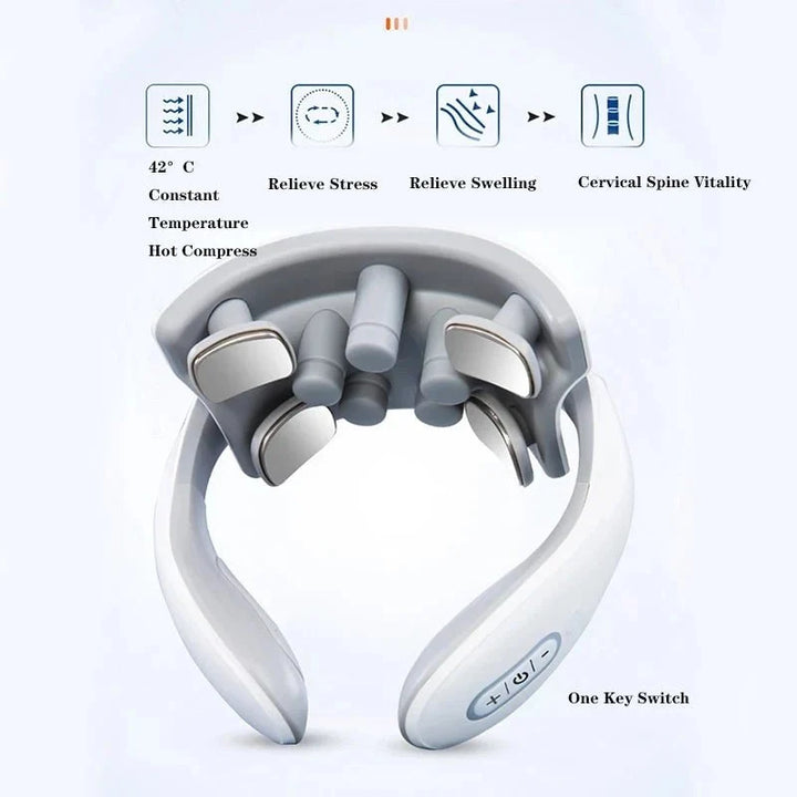 Hendrano™ Cordless Heated Neck Massager with 8 Techniques