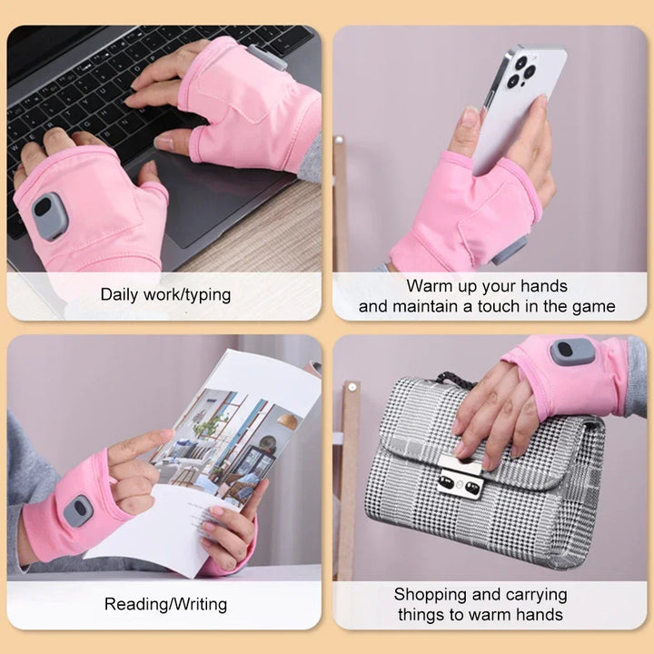 Hendrano™ Rechargeable Heated Fingerless Gloves, 3 Heat Speeds