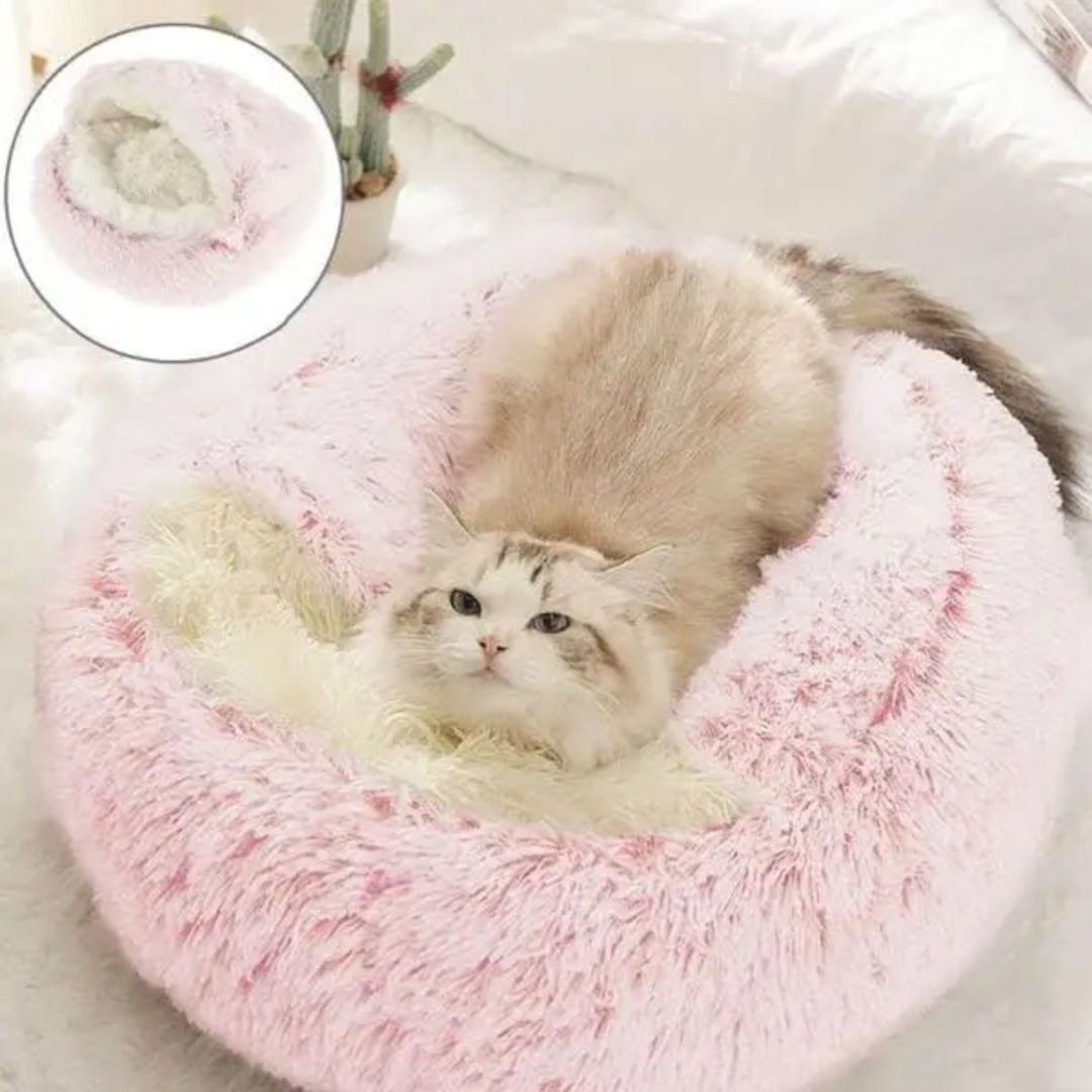 Calming Cave Dog Bed with Cozy Covered Nest Design