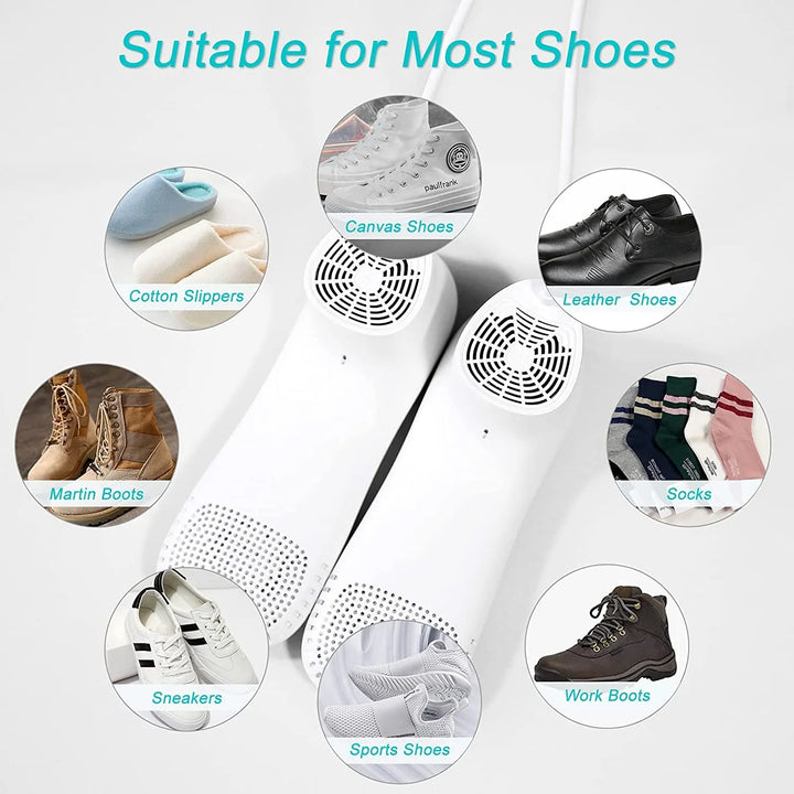 Electric Shoe Dryer with Warm Air and 6 Timer Settings