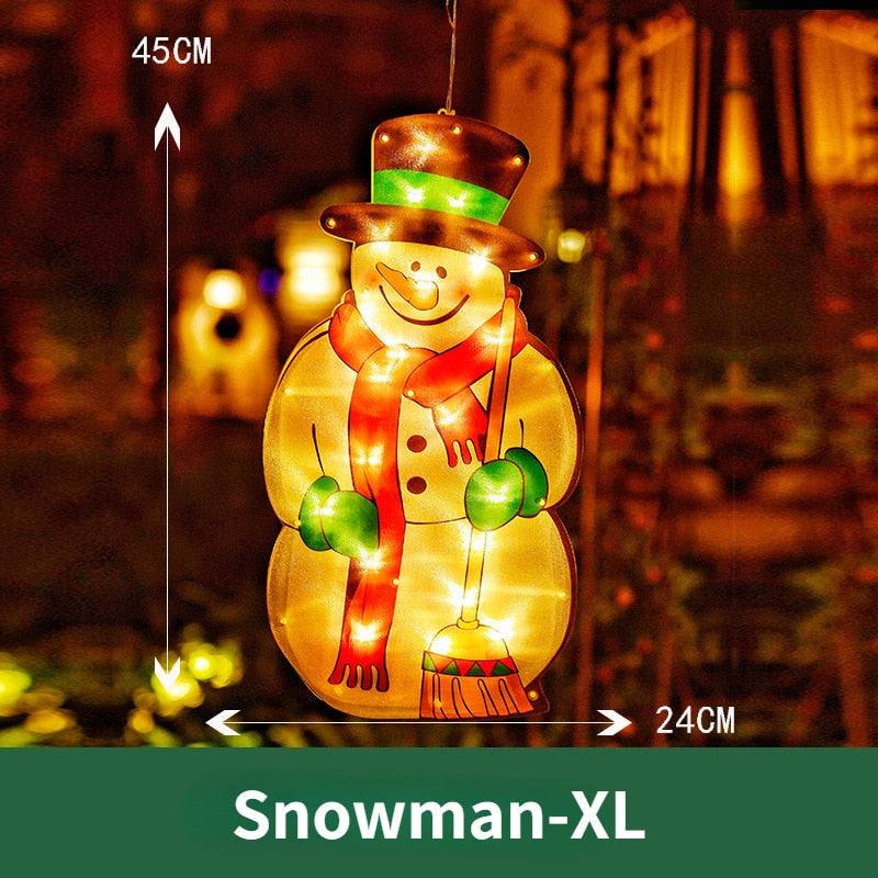 Hendrano™ Battery Christmas Window Hanging Light with Flashing Mode