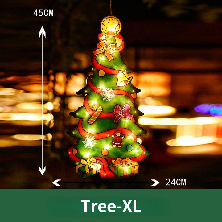 Hendrano™ Battery Christmas Window Hanging Light with Flashing Mode