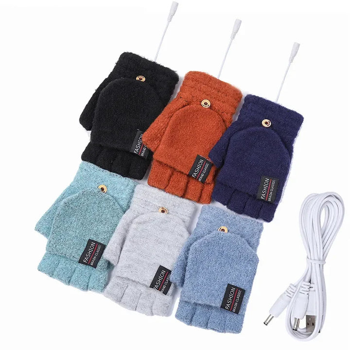 Hendrano™ USB Rechargeable Knit Heated Gloves with 3 Heat Settings