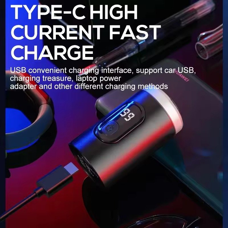 Mini Electric Shaver with LED Display, Wet &amp; Dry Waterproof