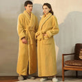 Hendrano™ Flannel Fleece Bathrobe with Turn-Down Collar and Tie Belt