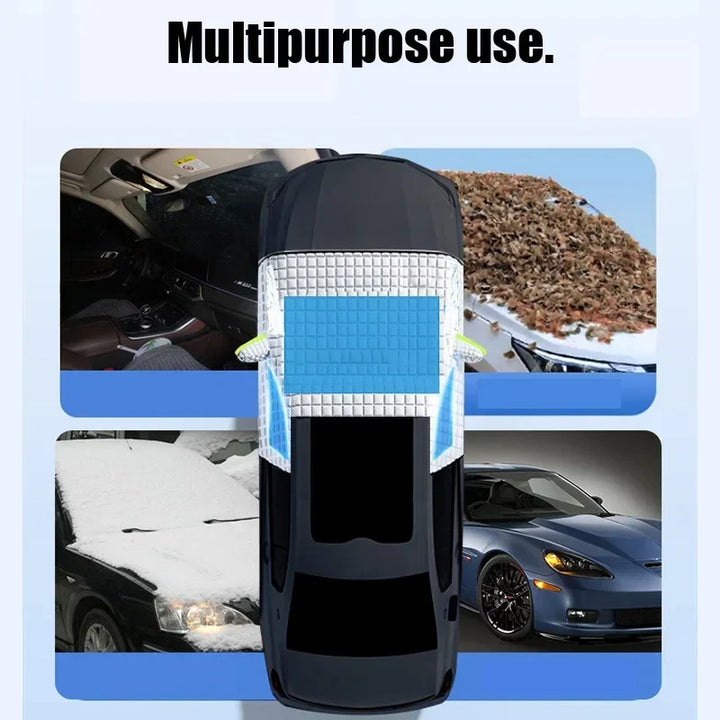 Extra-Large Windshield Cover with Mirror and Side Window Flaps