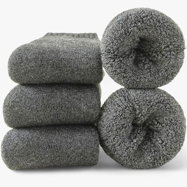 Wool and Cashmere Thermal Socks 3-Pack with Fleece Loop
