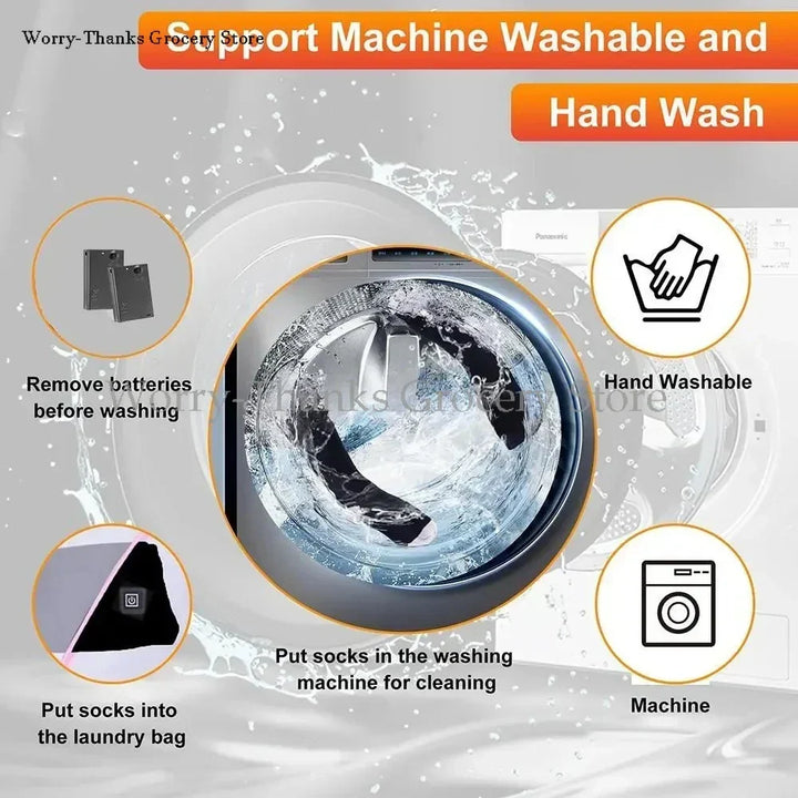HeatWear Rechargeable Socks with Battery Box | Electric Heating Socks for Women &amp; Men | Warm Socks for Skiing, Hiking &amp; Outdoor