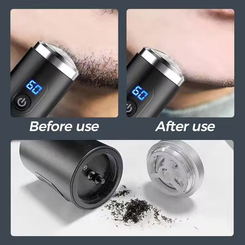 Mini Electric Shaver with LED Display, Wet &amp; Dry Waterproof