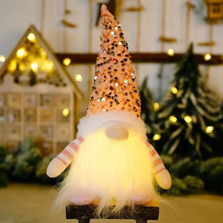 Nordlumis | Glowing Christmas Gnome | 30 × 10 × 10 cm | LED Window &amp; Table Decoration | Battery Operated | Gift Idea for Christmas &amp; New Year