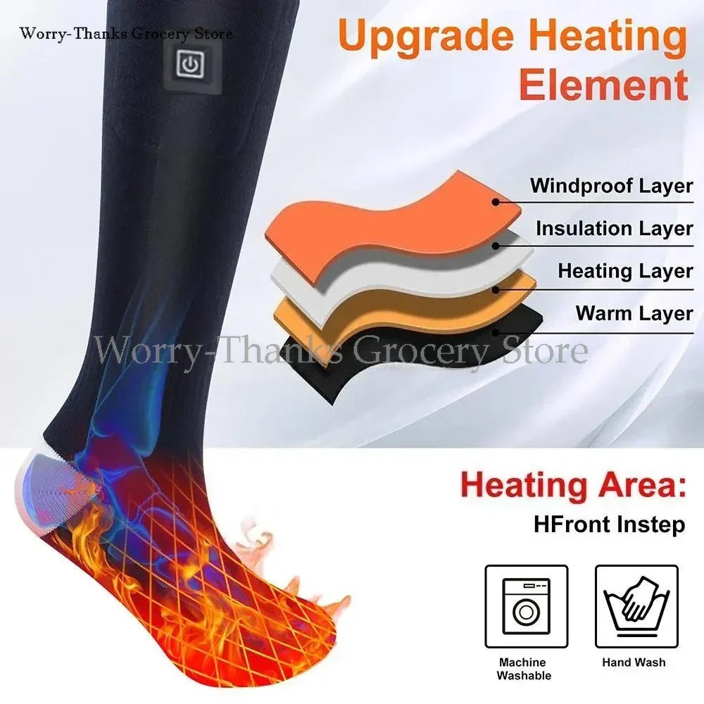 HeatWear Rechargeable Socks with Battery Box | Electric Heating Socks for Women &amp; Men | Warm Socks for Skiing, Hiking &amp; Outdoor