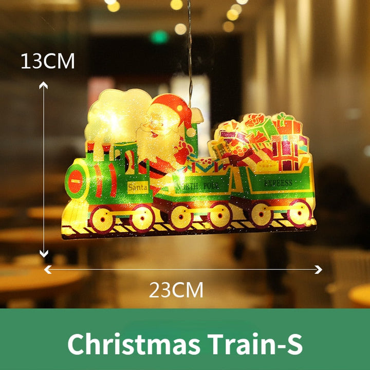 Hendrano™ Battery Christmas Window Hanging Light with Flashing Mode