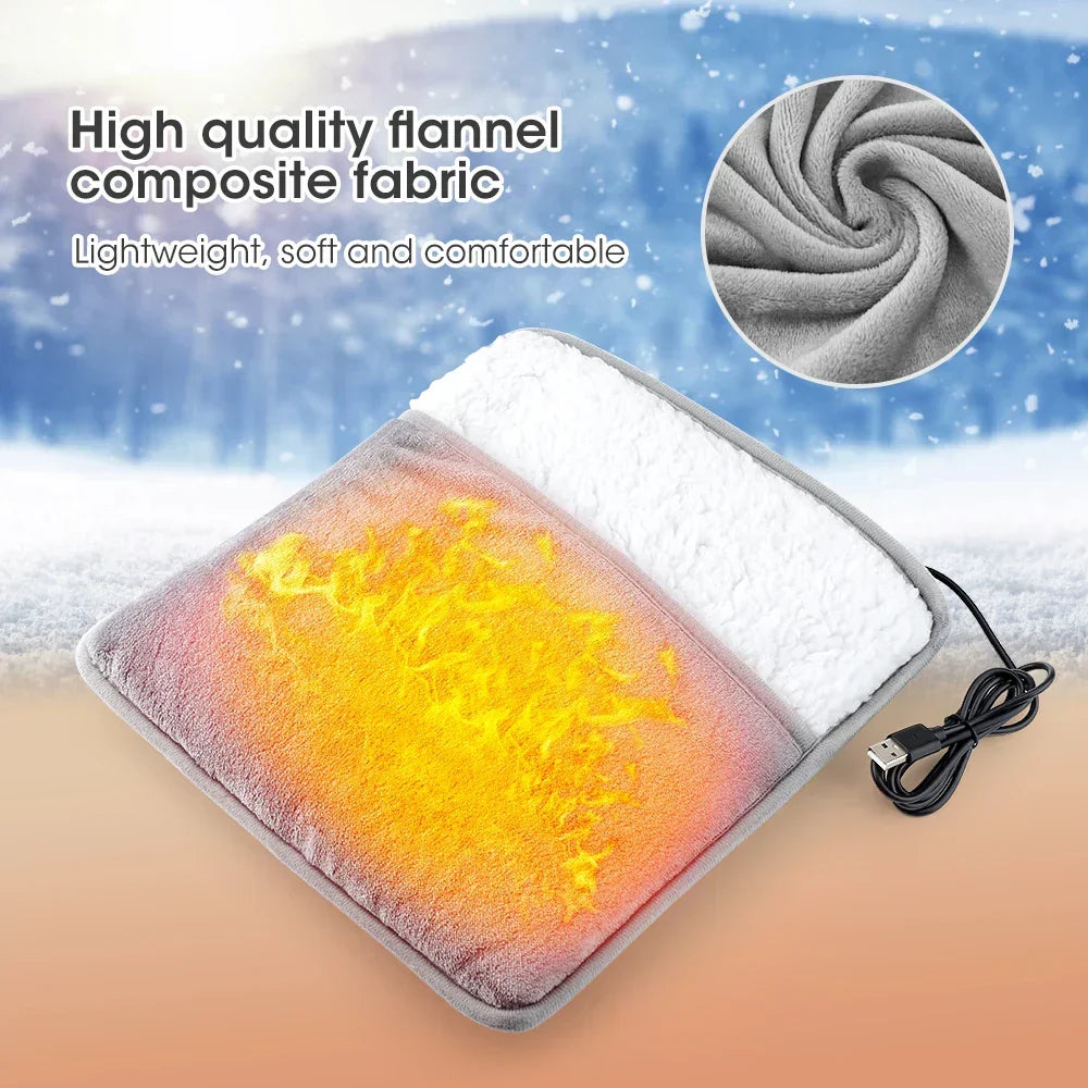 Hendrano™ USB Heated Foot Mat in Soft Flannel with Steady Warmth