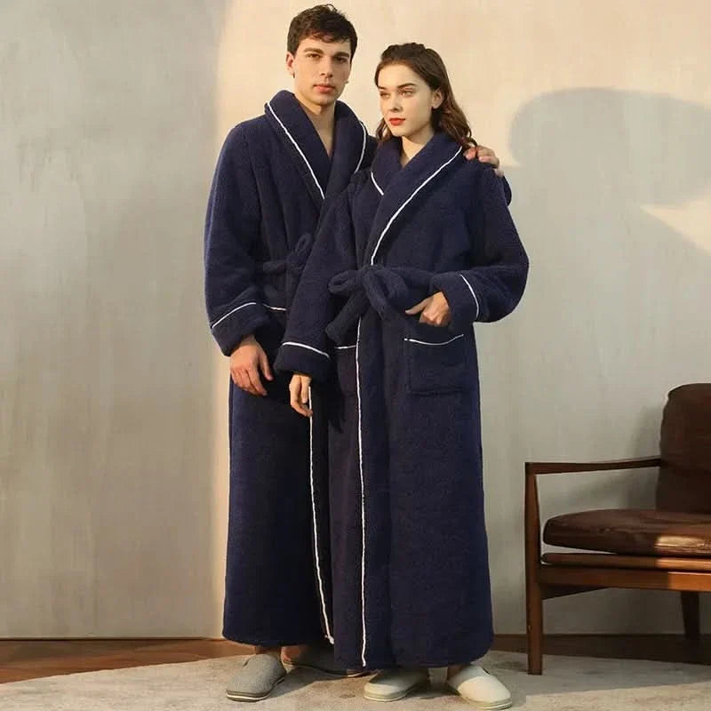 Men’s Flannel Fleece Winter Bathrobe Robe