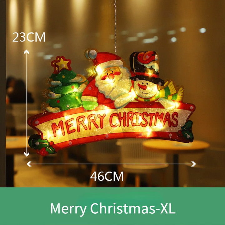 Hendrano™ Battery Christmas Window Hanging Light with Flashing Mode