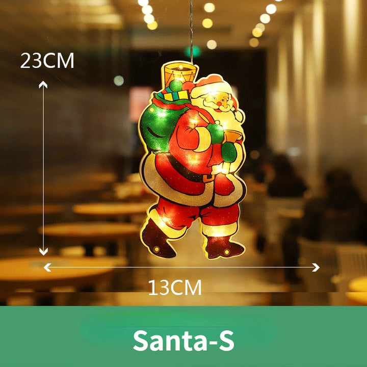 Hendrano™ Battery Christmas Window Hanging Light with Flashing Mode