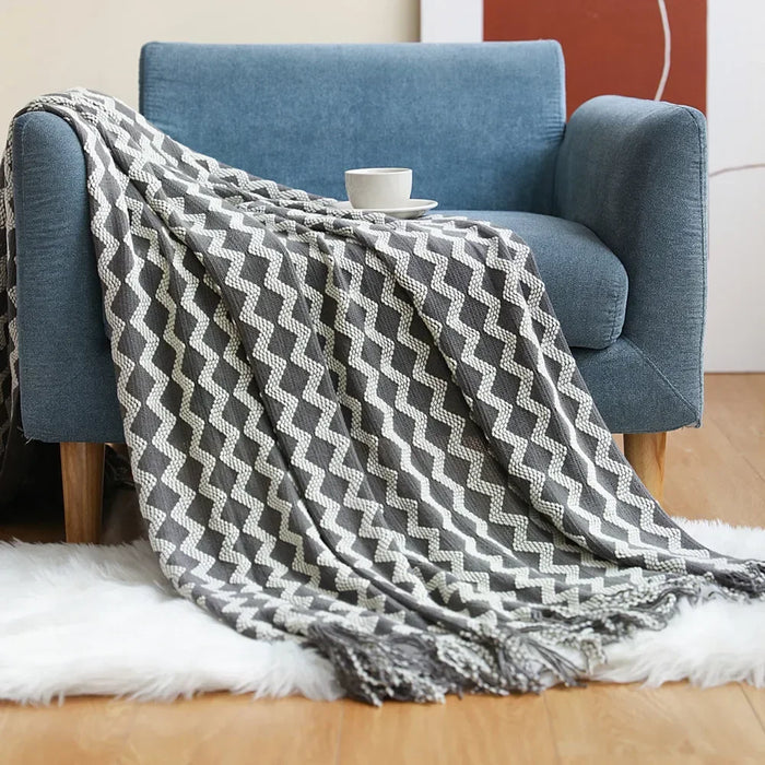 Hendrano™ Nordic Chunky Knit Throw Blanket in Soft Faux Cashmere