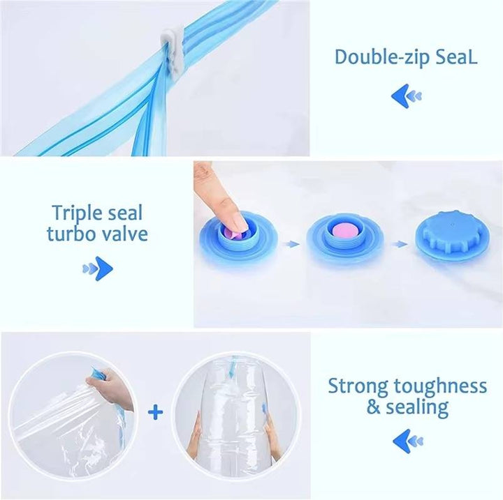 Vacuum Storage Bags for Clothes and Bedding, Set of 5