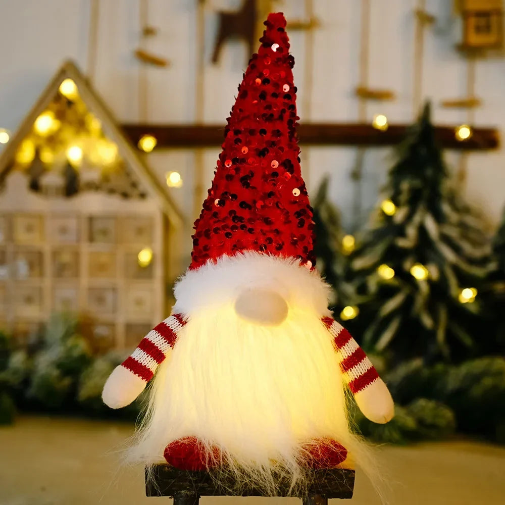 Nordlumis | Glowing Christmas Gnome | 30 × 10 × 10 cm | LED Window &amp; Table Decoration | Battery Operated | Gift Idea for Christmas &amp; New Year