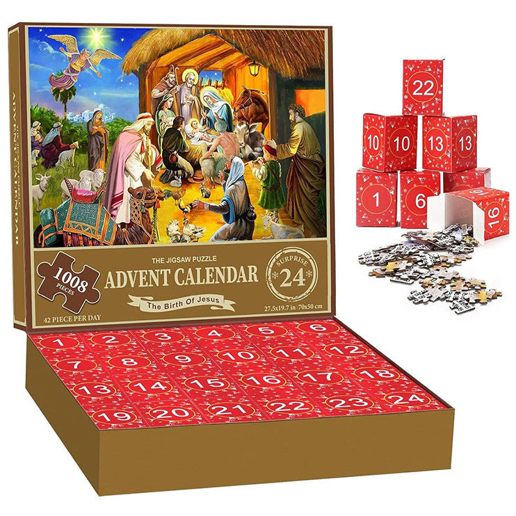 Christmas Jigsaw Puzzle Advent Calendar with Mystery Scenes