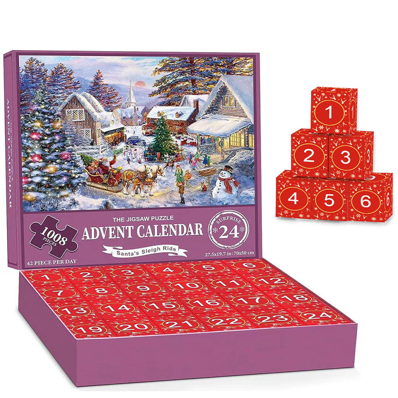 Christmas Jigsaw Puzzle Advent Calendar with Mystery Scenes